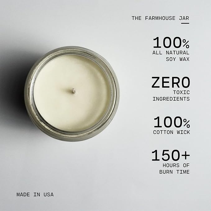 Milkhouse Candle Company Strawberry Patch Soy Candle - Ripe Strawberries | Sun-Drenched Berries | Juicy Fruit Scented - 26 oz Farmhouse Jar with Lid - 150+ Hour Burn Time, Made in the USA