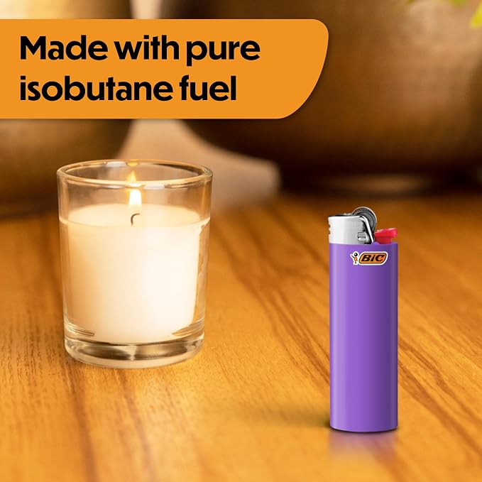 BIC Maxi Pocket Lighters, Dependable and Long-Lasting, Assorted Colors, 10-Pack (Colors May Vary)