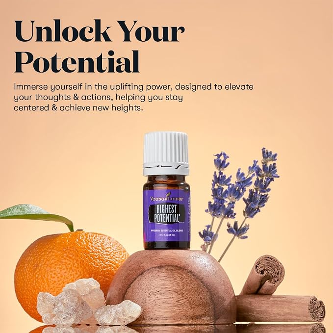 Young Living Highest Potential Essential Oil | 5 ml | Aromatherapy for Clarity, Confidence, & Well-Being | Ideal for Personal Use, Home, & Work