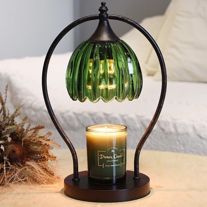 GOODBUY Timer Candle Warmer Lamp: Dimmable Candle Warmer Wax Melts Warmers for Jar Candles with 2 Bulbs, Birthday Gifts for Men Women, House Warming Gifts New Home Decor for Bedroom Living Room