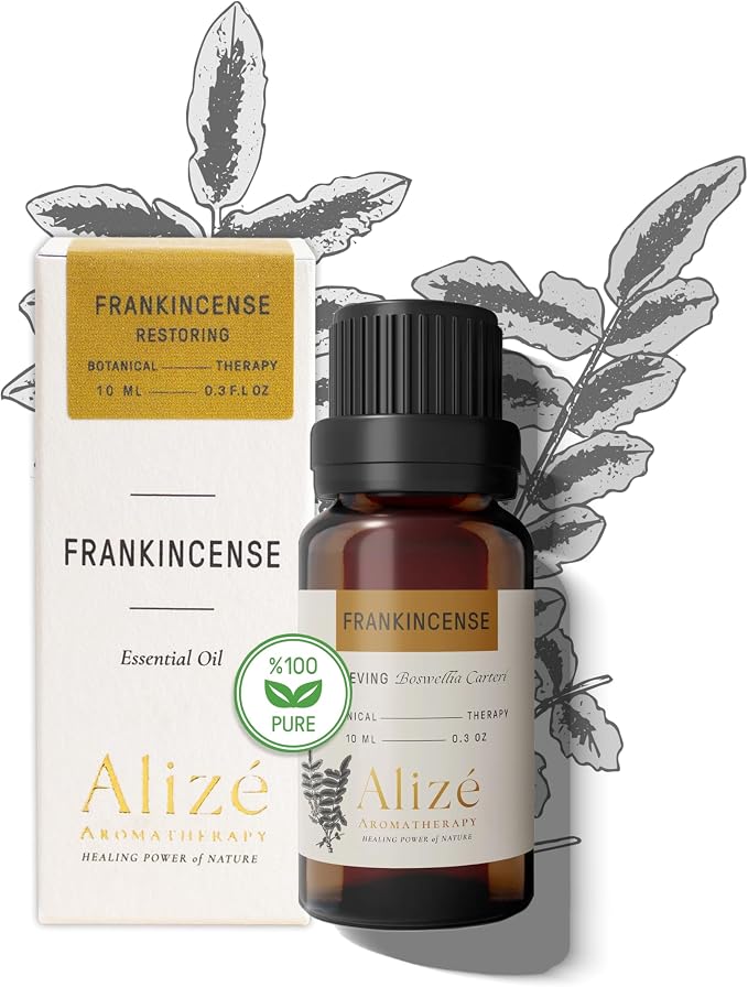 Frankincense Essential Oil, 100% Natural & Pure Essential Oils for Diffusers for Home, Diffuser Oils Scents, and Aromatherapy, Diffuser Oils Scents for Home, 10ml-0.33 fl oz