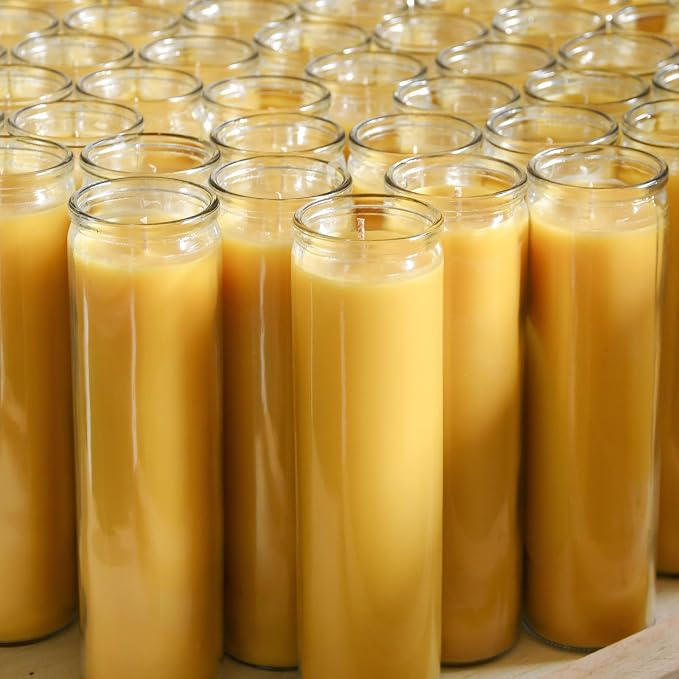 5 Day Beeswax Devotional Prayer Candle - Unscented Vigil Altar Candle for Blessing Memorial&Religious Ceremonies, 90-100 Hours Burning