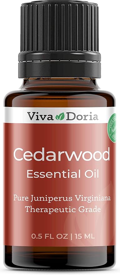Viva Doria Cedarwood Essential Oil, 100% Pure, Natural Cedarwood Essential Oil, Undiluted, for Aromatherapy | Therapeutic Grade, 15 mL (0.5 Fluid Ounce)