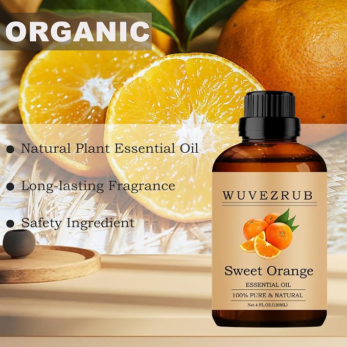 SweetOrange Essential Oils,120ML Pure and Natural Essential Oil for Aromatherapy Diffuser - SweetOrange /4 Fl Oz