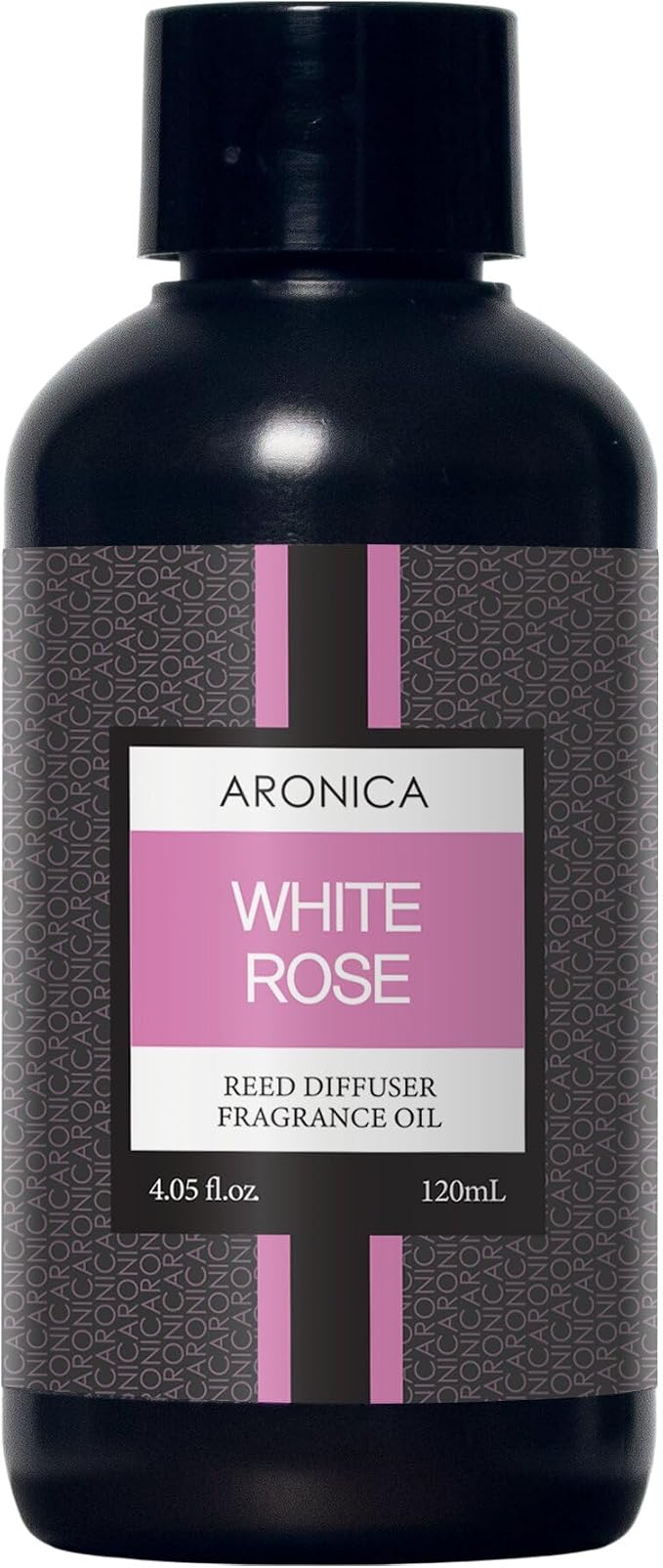 Aronica Reed Diffuser Refill 120ml - White Rose, Home Fragrance Flower Diffuser Oil Sticks, Bulgaria Rose Scent, Flower Aroma Liquid