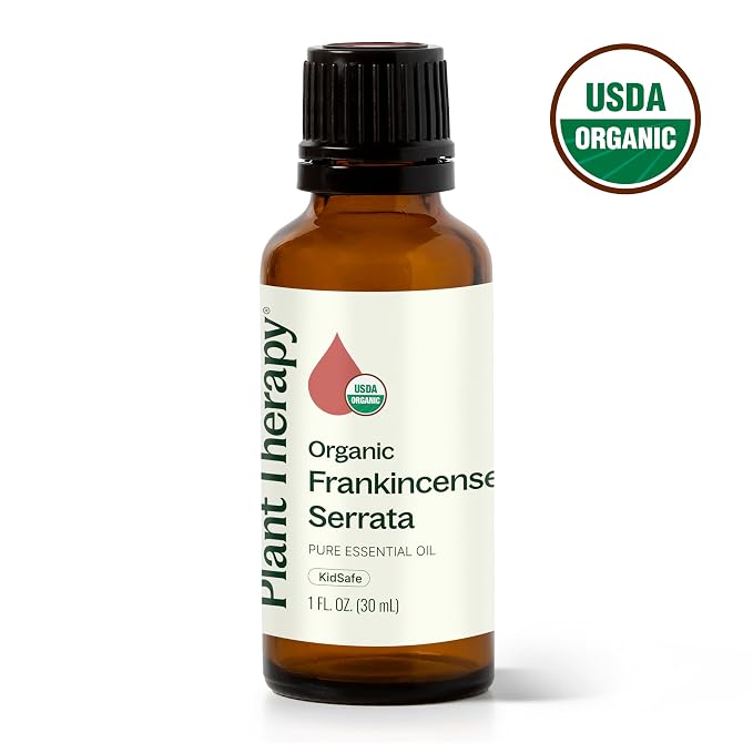 Plant Therapy Organic Frankincense Serrata Essential Oil 100% Pure, USDA Certified Organic, Undiluted, Natural Aromatherapy, Therapeutic Grade 30 mL (1 oz)
