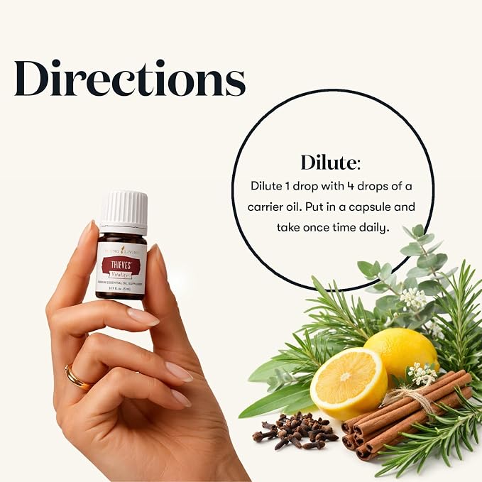 Thieves Vitality Essential Oil by Young Living, 5 Milliliters, Dietary