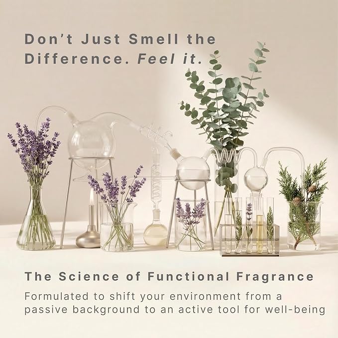 Homedics SereneScent Wellness Oil Refill for Waterless Diffusers, Lavender & Eucalyptus, 15ml Plug & Play Fragrance Oil Bottle, Aromatherapy Scent Refill for Home, Office, Bedroom, Compact Diffusers