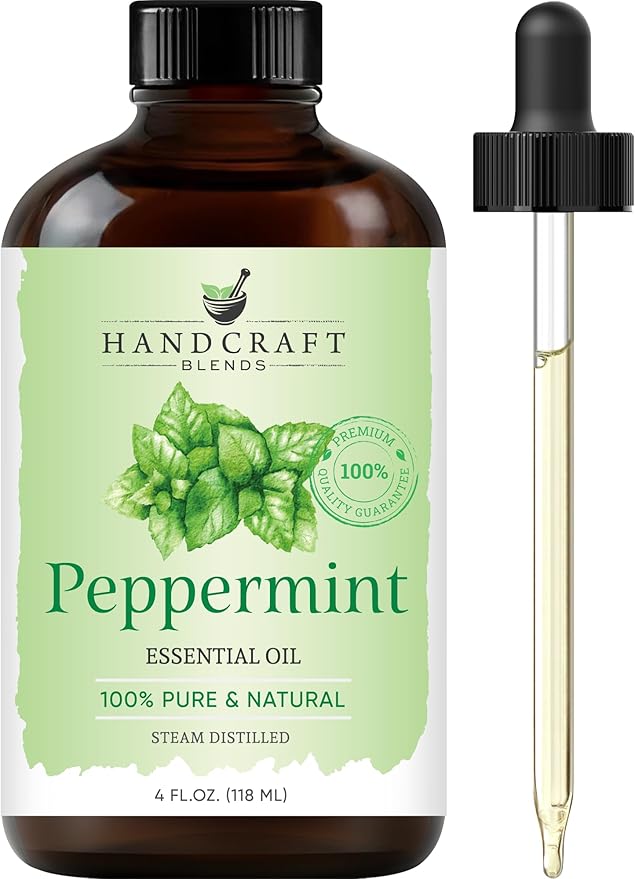 Handcraft Blends Lemon, Peppermint and Lavender Essential Oil Set - Huge 4 Fl. Oz, 100% Pure and Natural, Therapeutic Grade With Premium Glass Dropper