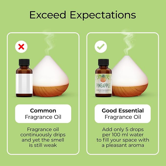 Good Essential – Professional Pineapple Fragrance Oil 30ml for Diffuser, Candles, Soaps, Lotions, Perfume 1 fl oz