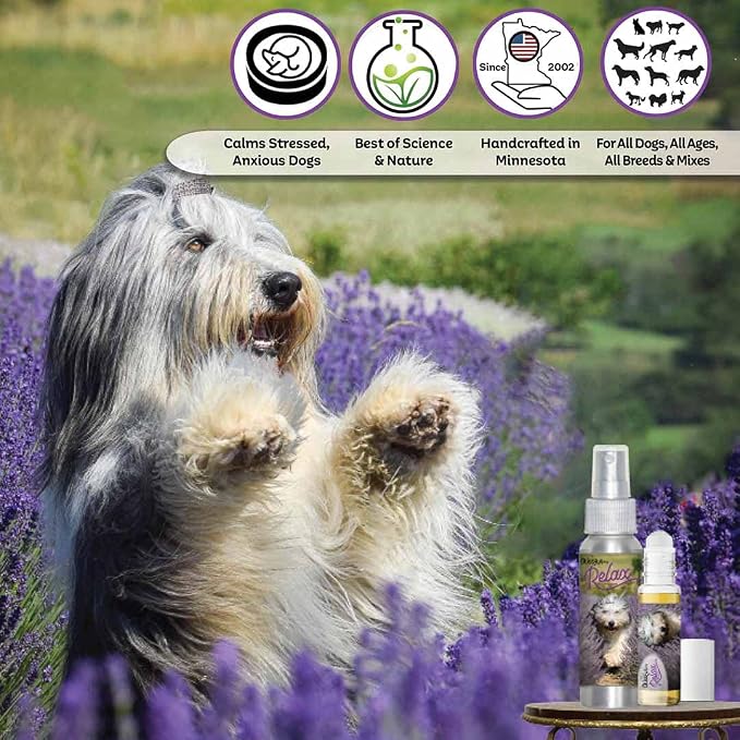 The Blissful Dog Bearded Collie Relax Dog Aromatherapy, 0.45-Ounce Roll-On