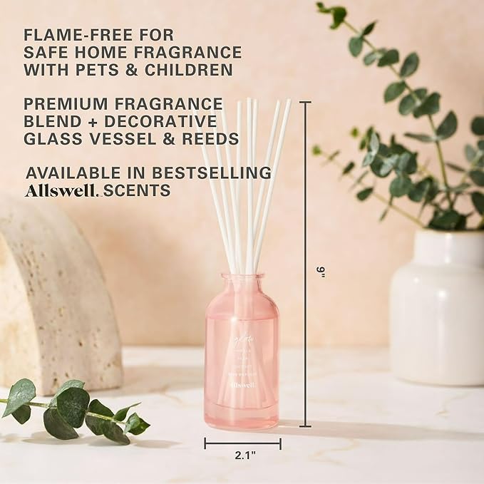 Scented Reeds Diffuser 3 fl oz (90mL) with 8 Synthetic Reeds (Glow (Vanilla + Pear + Coconut))
