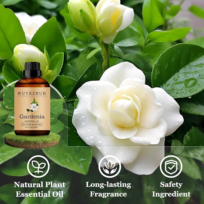 Gardenia Essential Oils 120ML, Pure Gardenia Essential Oil for Aromatherapy Diffuser - 4 Fl Oz
