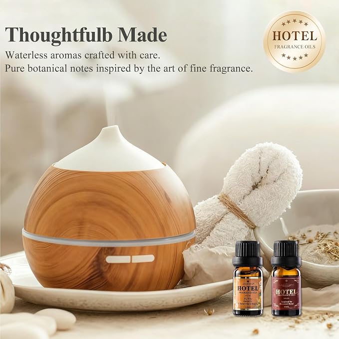 Hotel Diffuser Oil Gift Set - Inspired by 5-Star Hotel Fragrance Oil Set - My Way, White Tea,Baccarat,Four Seasons,Dubai,Beachfront Villa,Paris Coast