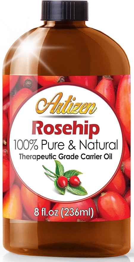 Artizen 8oz Rosehip Oil - Pure Natural Cold Pressed & Harvested from Fresh Roses Bushes & Rose Seed - Rose Hip Oil for Your Face, Nails, Hands - Rosehip Oil for Skin