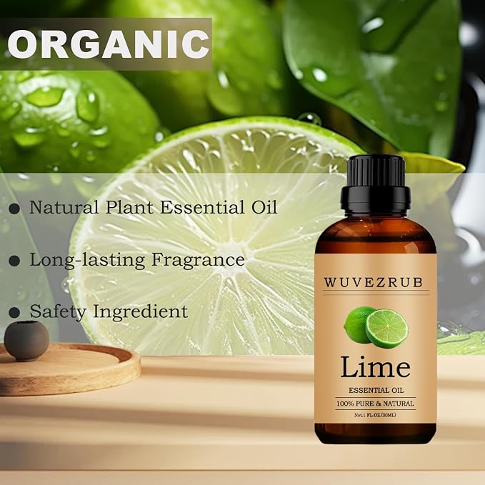 Lime Essential Oils, 30ML Pure and Natural Essential Oil for Aromatherapy Diffuser - Lime /1 Fl Oz