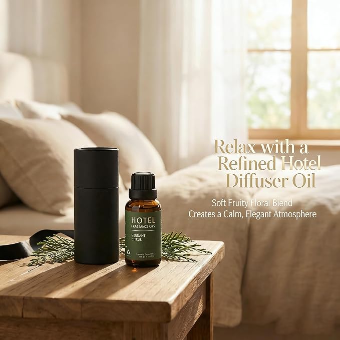 Verdant Citrus Diffuser Oil – Luxury Hotel-Inspired Essential Oils for Diffusers Aromatherapy – Fragrance Oil Blend – Refreshing Home Essentials for Living Room & Bathroom – 30ml