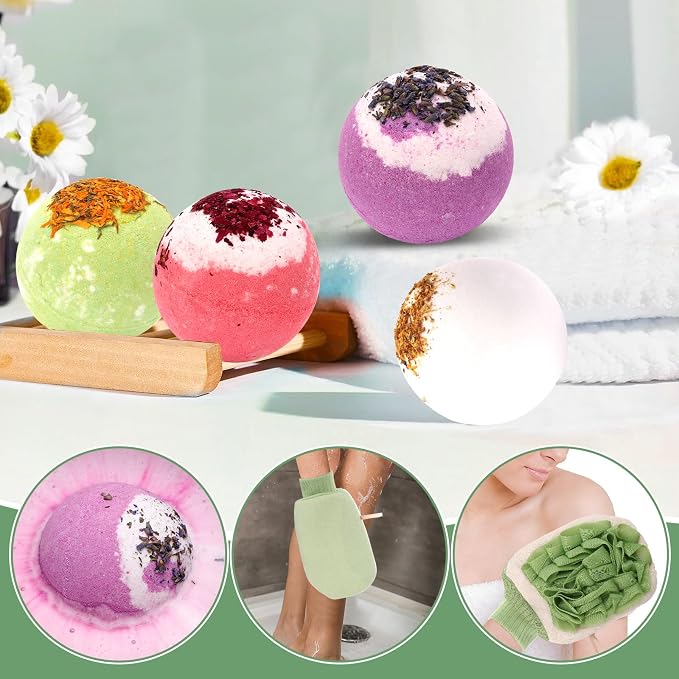 Luxury Women’s Gift Set 12PCS – Spa Bath Box with Mug, Candle, Bath Bombs, Soap & Hair Towel – Relaxation Self-Care Gift for Birthday, Christmas, Mother’s Day