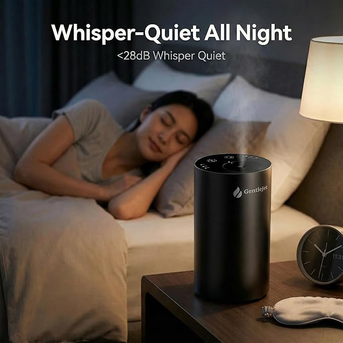 GentleJet LiteMist Waterless Rechargeable Aroma Diffuser for Bedroom, Office & Car, Cold-Air Essential Oil Mist, Aluminum Body, 20ml