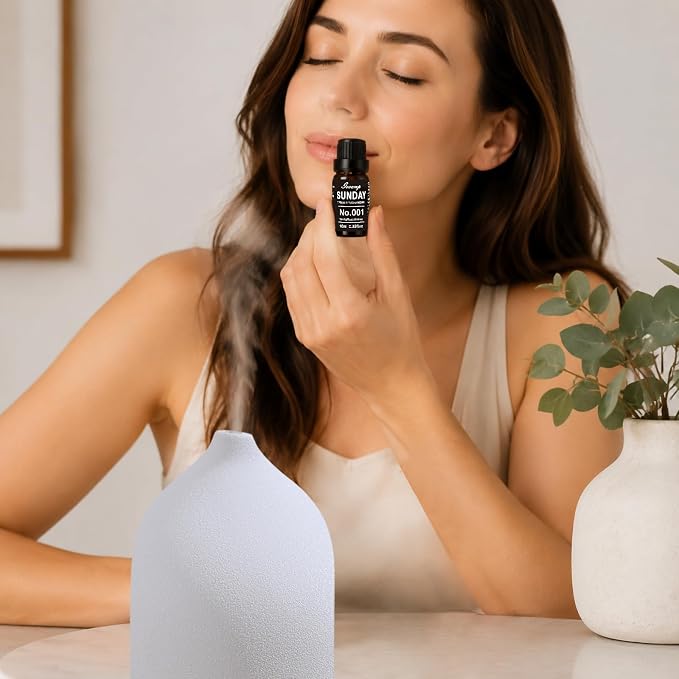 Gooamp SUNDAY-001 Diffuser Oil Essential Oils Blend - Vanilla/Rose/Jasmine - 10mL 0.33fl.oz - Suitable for Water, Anhydrous, Reed, Cold Air, and Automobile Diffusers - Ideal for DIY Crafts