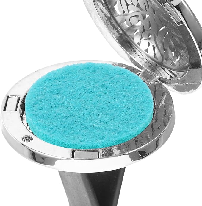 GLEAVI Mini Diffuser Refill Pads Sky Blue：100pcs Cotton Absorbing Pads Circle Replacement Pads for Diffuser Necklace Vent Clip