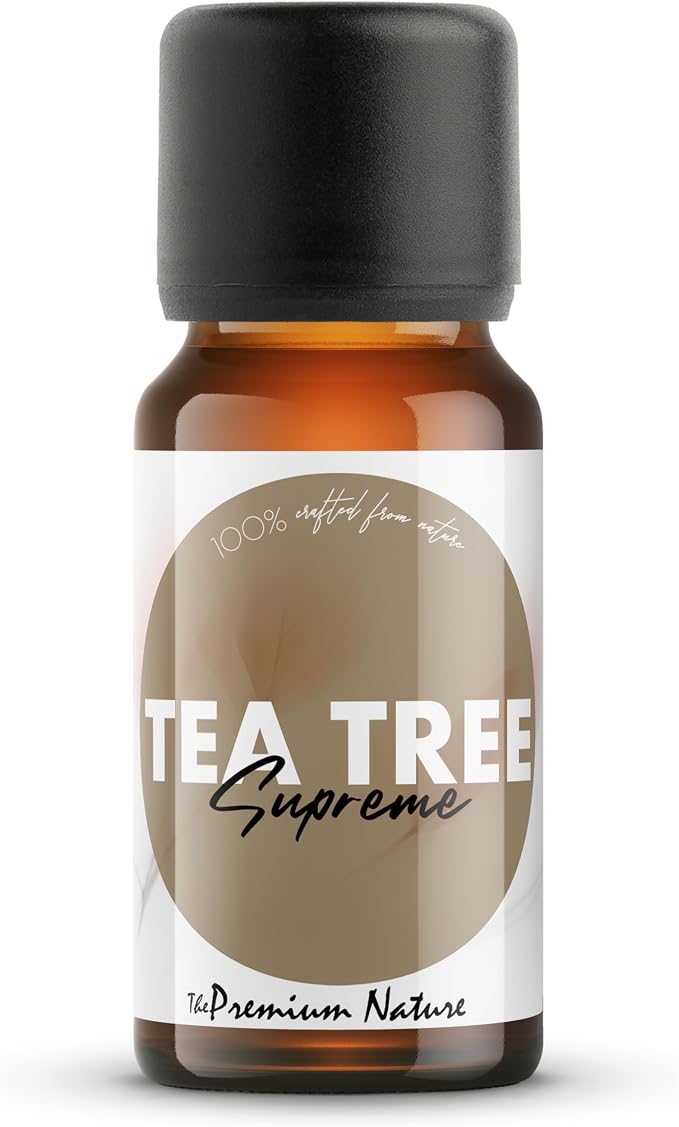 Organic Australian Tea Tree Essential Oil | 100% Pure Melaleuca alternifolia Leaf Oil | Fresh Clean Herbal Aroma | for Diffuser, Candle Making & DIY Aromatherapy Blends, 0.34 fl oz