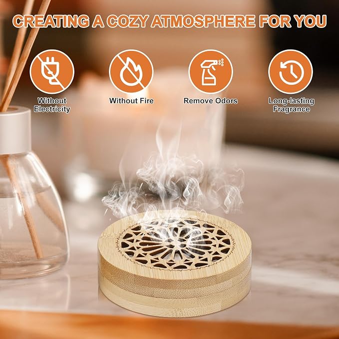 2 Pcs Essential Oil Diffuser Stone, Diffuser for Essential Oils Great for Decorating at Home, Office or Car, and Gift-Giving