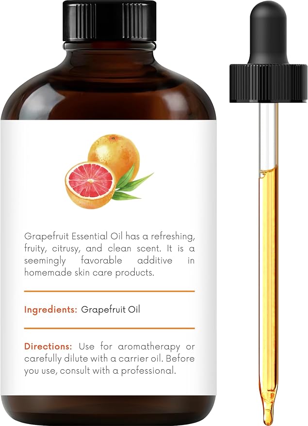Handcraft Blends Fresh Focus Set: Rosemary and Grapefruit Essential Oils – (2 x 4 Fl Oz) – 100% Pure & Natural – for Diffuser, Aromatherapy, and DIY Projects