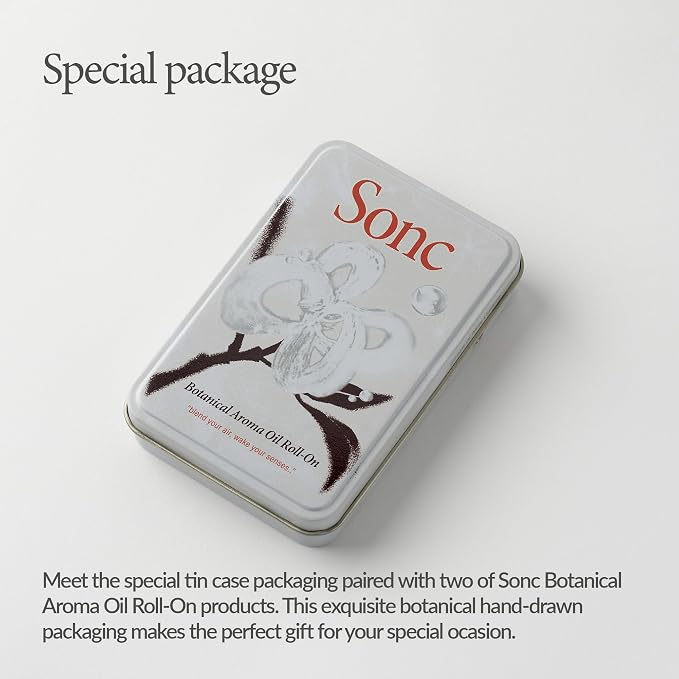 Sonc Botanical Aroma Oil Roll-On Duo Kit (Pack of 2) (Duo KIT III : 002 Out of Office + 003 Dream Dive) | Peppermint + Lavender | Dual Portable Aroma Oils for Mood, Rest & Daily Rituals