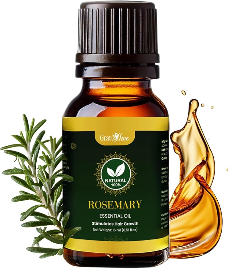 100% Pure Rosemary Essential Oil for Hair - Nourishing Rosemary Oil - 1 Pack Ideal for Women & Men - 15 ml