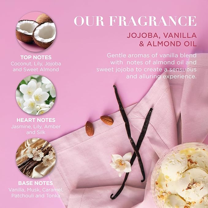 Baylis & Harding Jojoba, Vanilla & Almond Oil Luxury Pamper Present Gift Set For Women - Vegan Friendly