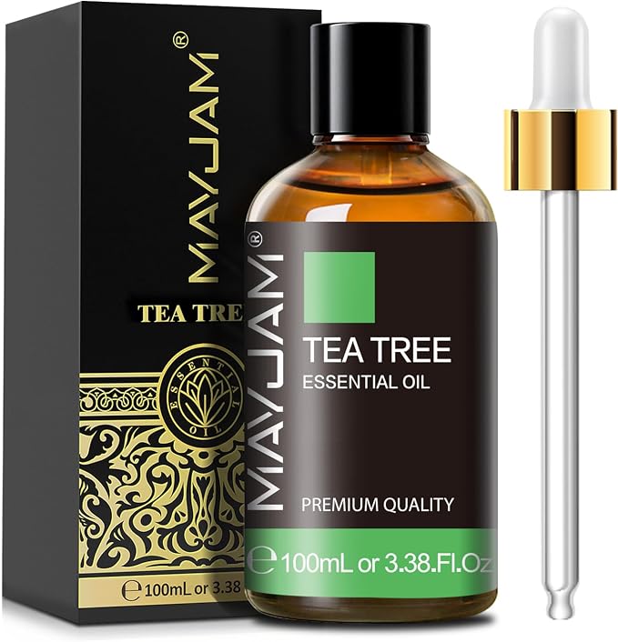 Tea Tree Essential Oil for Diffuser, MAYJAM Pure Essential Oils, Huge 3.38FL.OZ Bottle, Tea Tree Oil with Glass Dropper