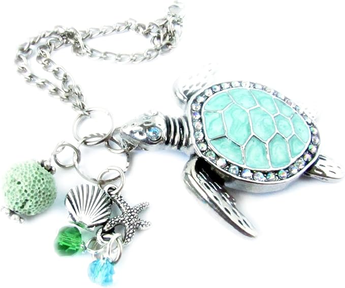 Sea Turtle Essential Oil Diffuser for Rear View Mirror - Car Accessories - Beach Car Aromatherapy Diffuser