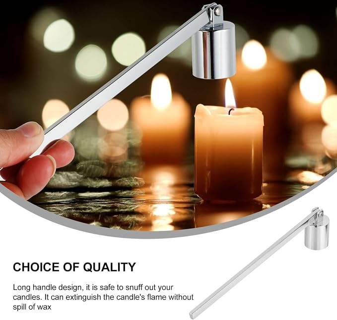 IMIKEYA 1pc Stainless Steel Candle Snuffer Elegant Tool for Safely Extinguishing Candles Accessory and Convenient Design for
