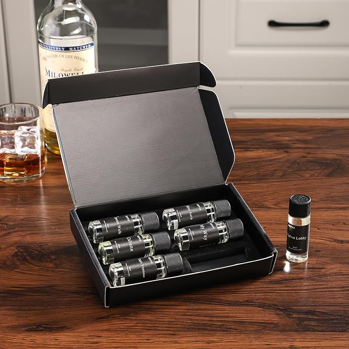 Hotel Diffuser Oil Fragrance Oil Set (6 x 20ml) – Luxury Aroma Oils for Diffuser, Inspired by Iconic 5-Star Hotels – Premium Scented Oil Gift Set for Home & Office