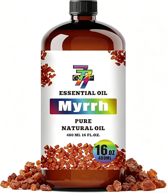 Myrrh Essential Oil, Myrrh Oils, for Diffuser, Meditation, Humidifier, DIY Candles, Soap, Yoga, Massage, Gift, Essential Oil, GV77ZF Myrrh Fragrance Oil - 16 fl oz (480 ml)