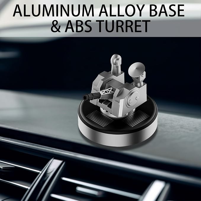 Artillery Car Air Freshener – Solar Powered Rotating Aromatic Diffuser for Car Interior Dashboard, 2025 New Decoration & Accessories for Men, Women, and Military Enthusiast