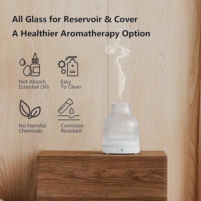 Diffuser,USB Plug-in Car Portable Aromatherapy Diffuser,Essential Oils for Diffusers with 7 Colors Lights 2 Switch Mode Waterless Auto Off for Car Home Office Room (One Button Control)