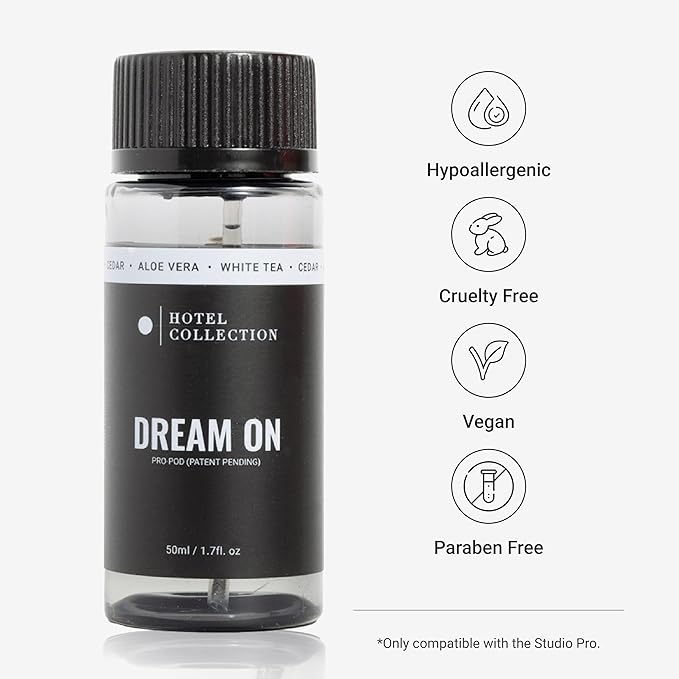 Hotel Collection Diffuser Oil-Dream On Pro-Pod-Aromatherapy Essential Fragrance-Luxury Hotel Inspired-White Tea, Cedarwood & Amber-50ML 1.7 Fl oz