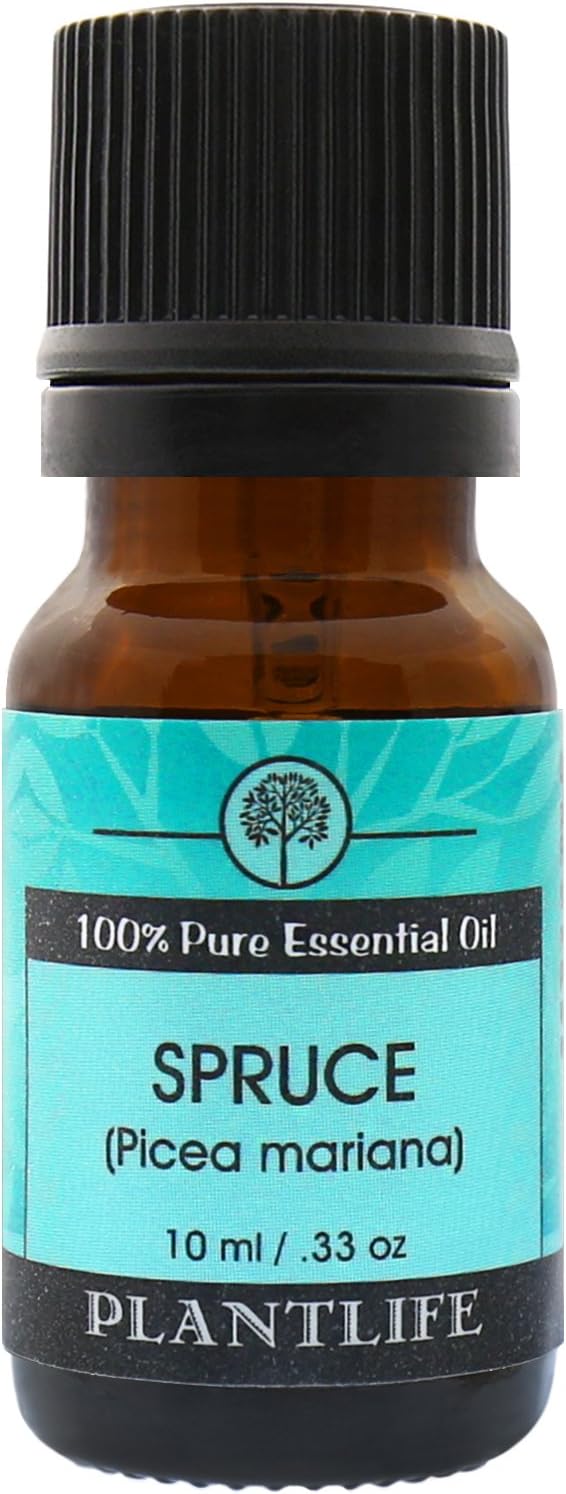 Plantlife Spruce Aromatherapy Essential Oil - Straight from The Plant 100% Pure Therapeutic Grade - No Additives or Filters - 10 ml
