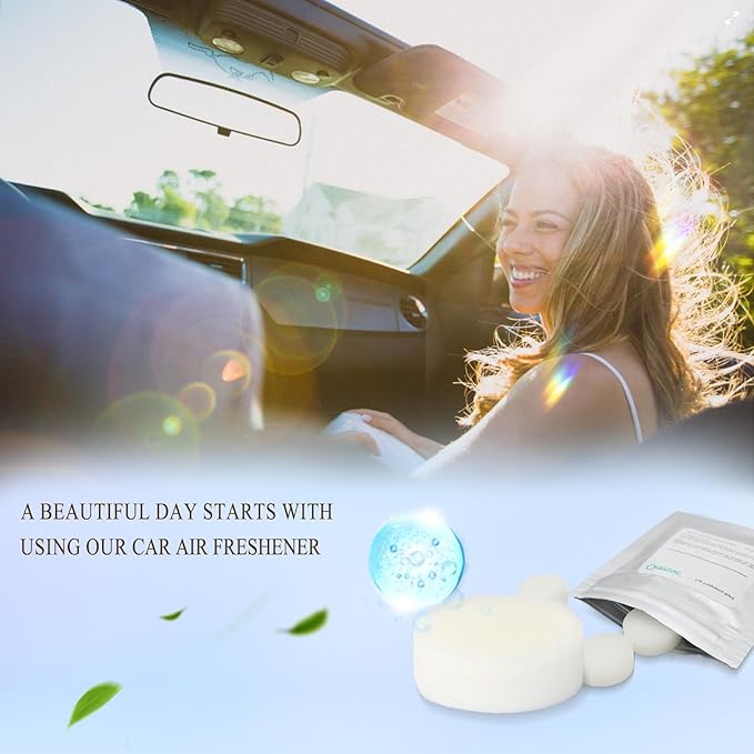 ORIESSE 32pcs Honey Peach Car Air Freshener Refill Fragrance Tablets,8 Pack Peach Car Scents Pads for Air Freshener Vent Clips,1.7cm/0.7inches Diameters Aromatherapy Pads