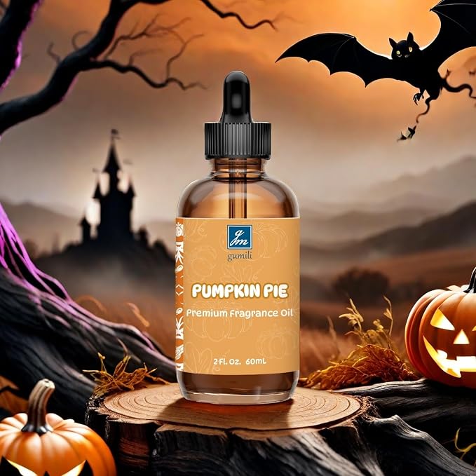 GM Gumili Pumpkin Pie Fragrance Oil 2 Oz, Natural Scent Oil for Home Essential Oils Diffuser, Candle Making, Soap Making, DIY Body Oils, Perfume, Body Mist, Spray - Fall Scent