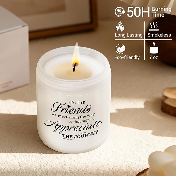 Friend Gift for Women - Birthday Gifts for Bestie, Christmas Thanksgiving Decor Gift for Best Friend Woman - Lavender Scented Candle