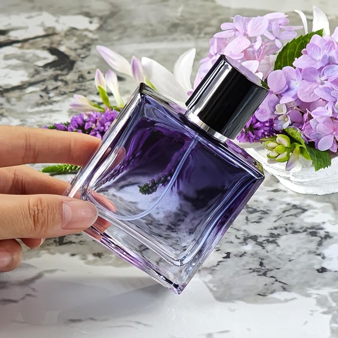 50ml/1.7 Oz Glass Spray Bottle Perfume Atomizer,Perfume Bottles Empty Travel Refillable Spray Bottle with 3 Kinds of Dispenser (50ml)