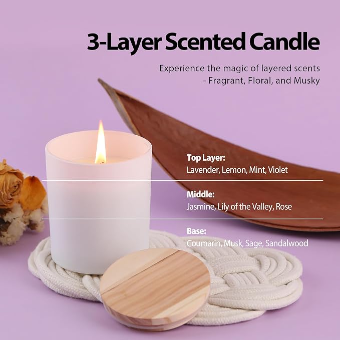 Smells Like You Just Leveled Up Congratulations Gifts On New Job Promotion Gifts for Coworkers Friends Scented Candle Home Office Jar Candle Sage Floral Lavender Scent Soy Wax 9.5 oz