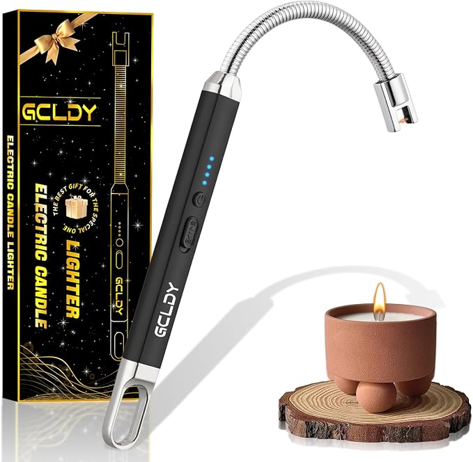 Electric Candle Lighter, Best Stocking Stuffers 2025 for Women Men Adults, Birthday Gift for Women Wife Mom Sister Nana Men, Long Rechargeable Lighter for Candle Grill Home Kitchen BBQ Camping