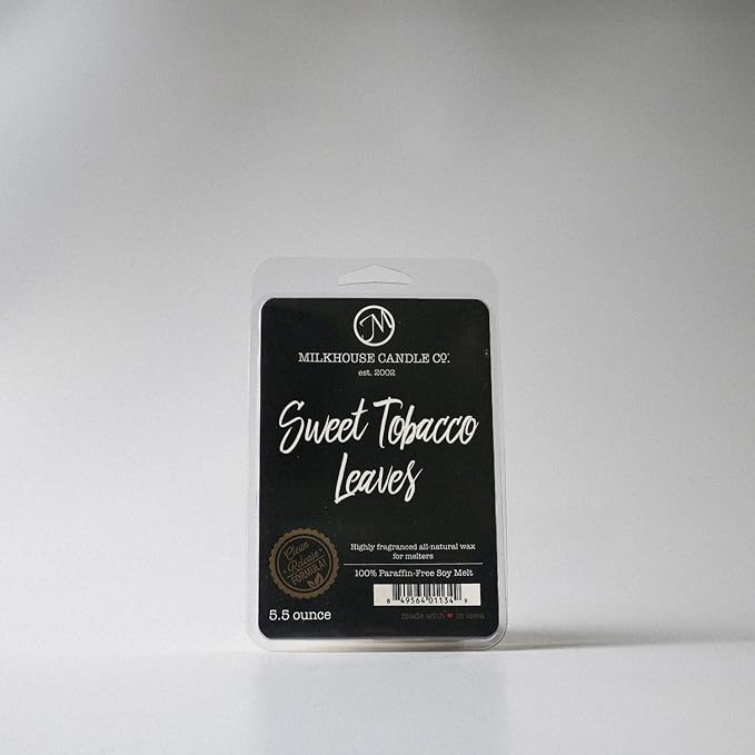 Milkhouse Candle Company Sweet Tobacco Leaves Wax Melts - Honey | Tobacco | Teakwood Scented - 5.5 oz, Hand-Poured, Made in the USA
