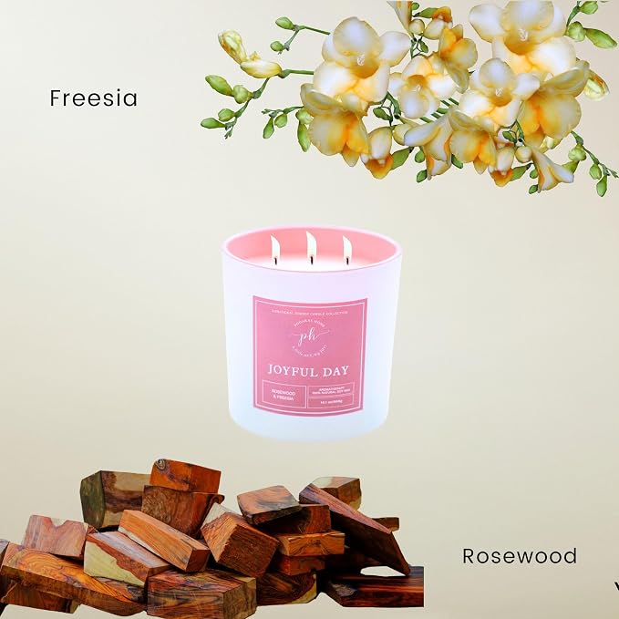 12% Essensential Oil Natural Soy Wax Samplers, A Gift Set of 5 Candles for Vibrational Enery and Positive Mindset, 1 Wick, 5 of 45 g/ 1.59 oz Candle, 13 Hours of Burning time x 5