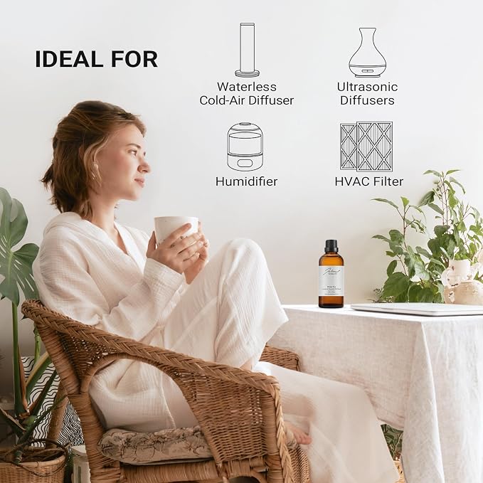 JCLOUD White Tea Hotel Diffuser Oil, Aromatherapy Essential Oils Blend for Ultrasonic and Waterless Diffuser, Home Luxury & Hotel Scents 100mL