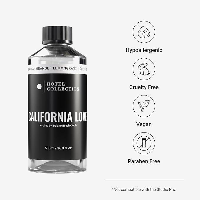 Hotel Collection Diffuser Oil - California Love - Aromatherapy Essential Fragrance Oil - Green Tea, Orange, and Lemongrass - 500mL 16.9 Fl oz